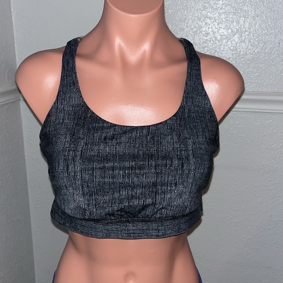 Lululemon Energy Bra Burlap Texture Black Dune / Cayman Stripe Black Mojave 10 - Picture 7 of 12